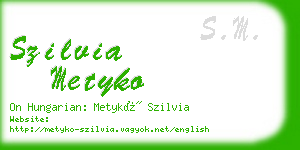 szilvia metyko business card